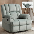 Fabric Recliner Chair with 360-Degree Swivel and Rocking Base
