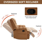 Fabric Recliner Chair with 360-Degree Swivel and Rocking Base