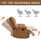 Fabric Recliner Chair with 360-Degree Swivel and Rocking Base