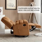 Fabric Recliner Chair with 360-Degree Swivel and Rocking Base