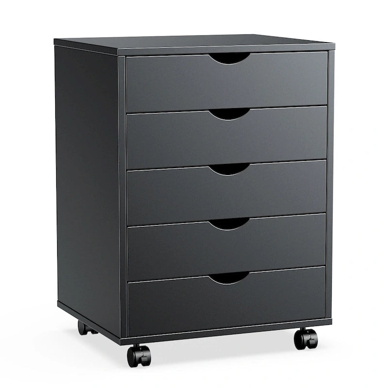 5-Drawer Mobile File Cabinet, Vertical Storage Cabinet with Wheels
