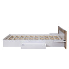 Queen Size Platform Bed with Storage Headboard, Drawers, USB Ports and Outlets