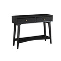 Consoletafel met twee laden en onderste plank, 42 x 14 x 33 in