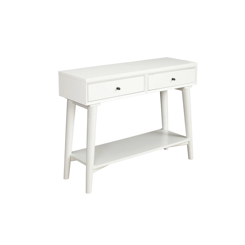 Console Table with Two Drawers and Lower Shelf, 42 x 14 x 33 in