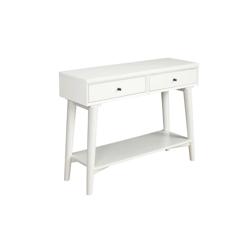 Consoletafel met twee laden en onderste plank, 42 x 14 x 33 in