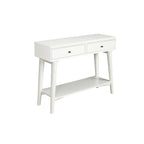 Consoletafel met twee laden en onderste plank, 42 x 14 x 33 in