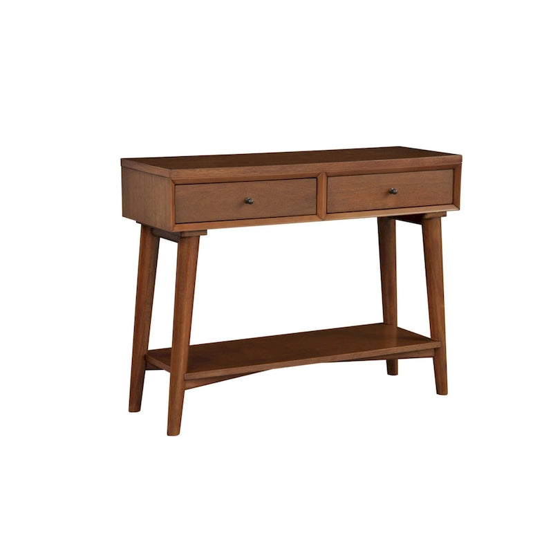Console Table with Two Drawers and Lower Shelf, 42 x 14 x 33 in