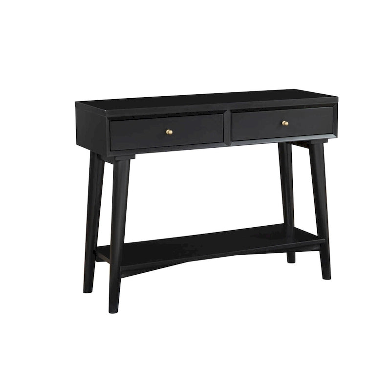 Console Table with Two Drawers and Lower Shelf, 42 x 14 x 33 in