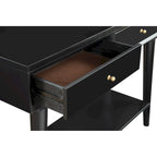 Consoletafel met twee laden en onderste plank, 42 x 14 x 33 in
