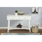 Consoletafel met twee laden en onderste plank, 42 x 14 x 33 in