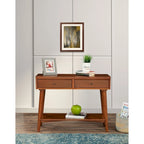 Consoletafel met twee laden en onderste plank, 42 x 14 x 33 in