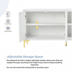 4-Door Sideboard Cabinet with Adjustable Shelves