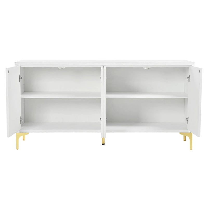 4-Door Sideboard Cabinet with Adjustable Shelves