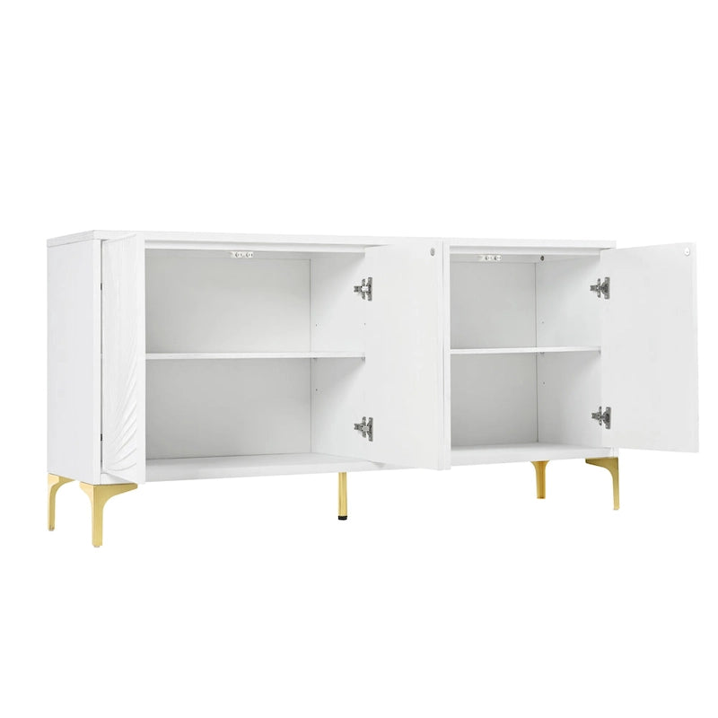 4-Door Sideboard Cabinet with Adjustable Shelves