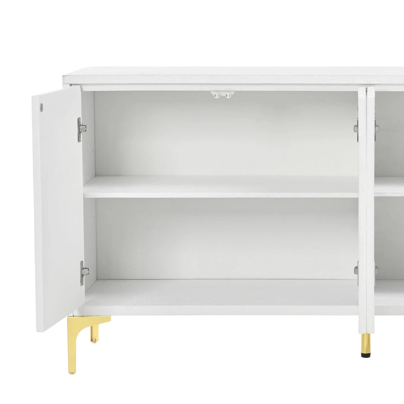 4-Door Sideboard Cabinet with Adjustable Shelves