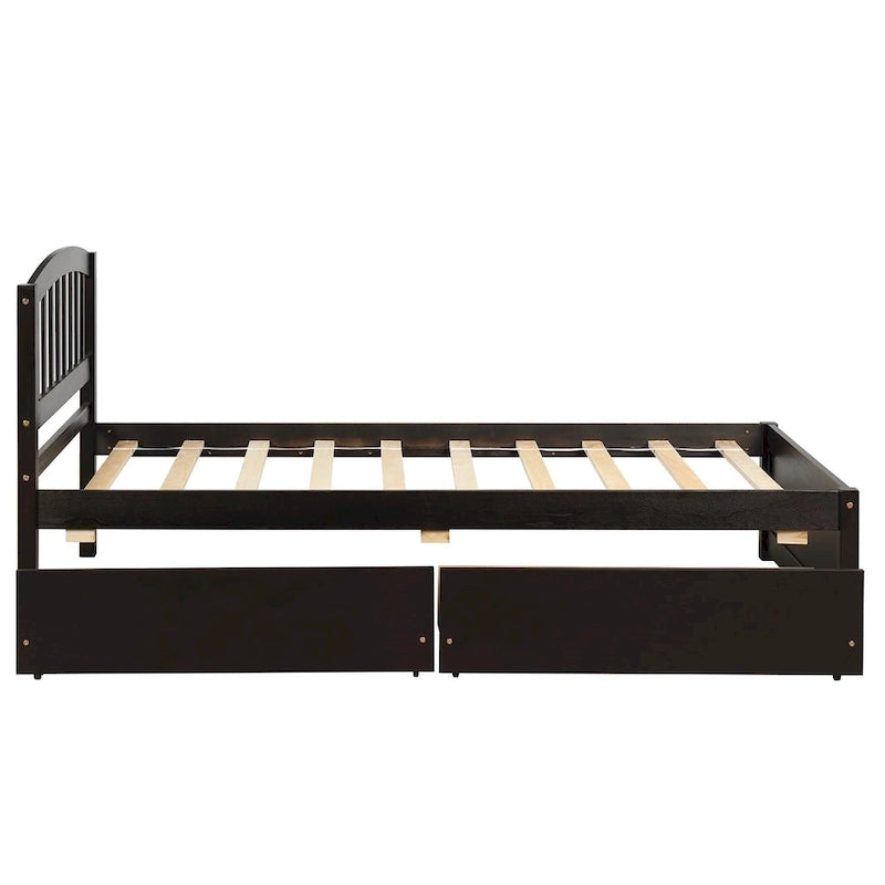 Twin Platform Bed with Two Drawers