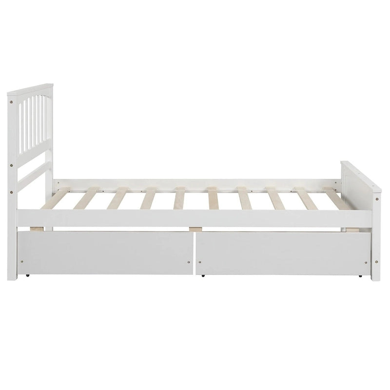 Twin Platform Bed with Two Drawers