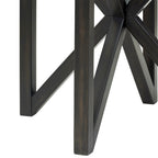 Glass-Top Table with Wood Base