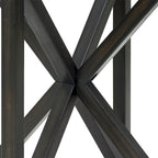 Glass-Top Table with Wood Base