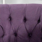 Tufted Fabric Club Chair with Studded Arms