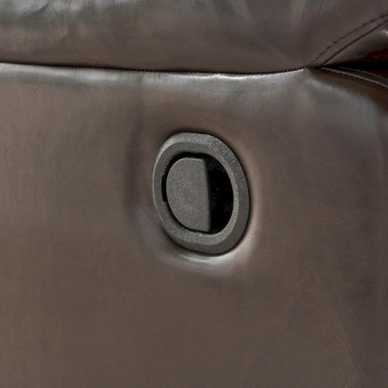 Faux Leather Swivel Gliding Recliner Chair