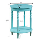 Oval End Table with Lower Shelf