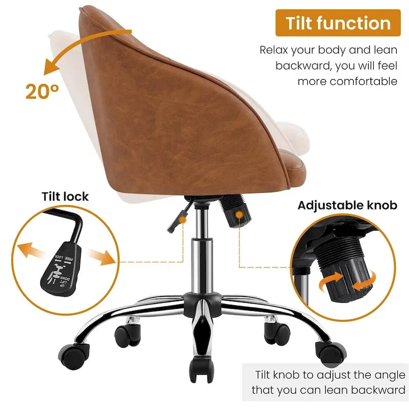 Verstellbarer, samtbezogener Drehstuhl für das Büro mit Armlehnen