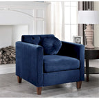 Poltrona in velluto effetto ciniglia stile Chesterfield