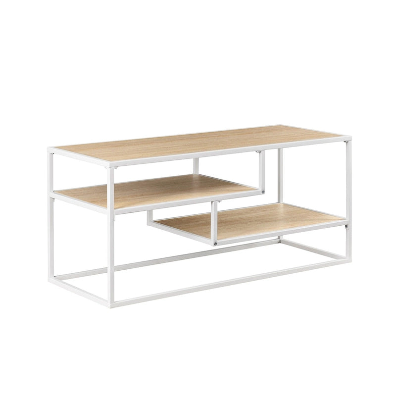 Modern TV Stand with Two Floating Shelves