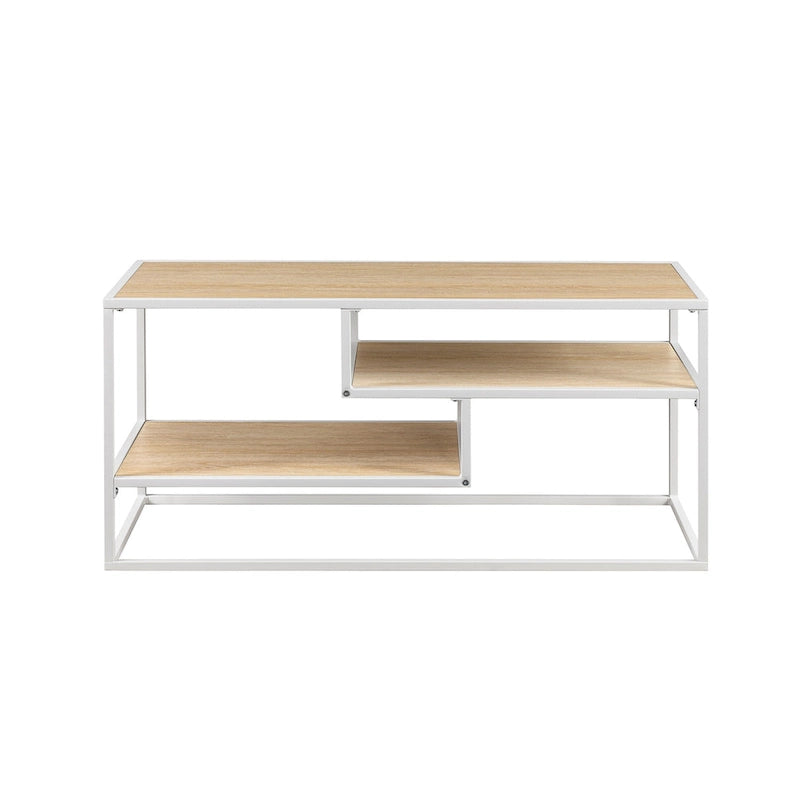 Modern TV Stand with Two Floating Shelves
