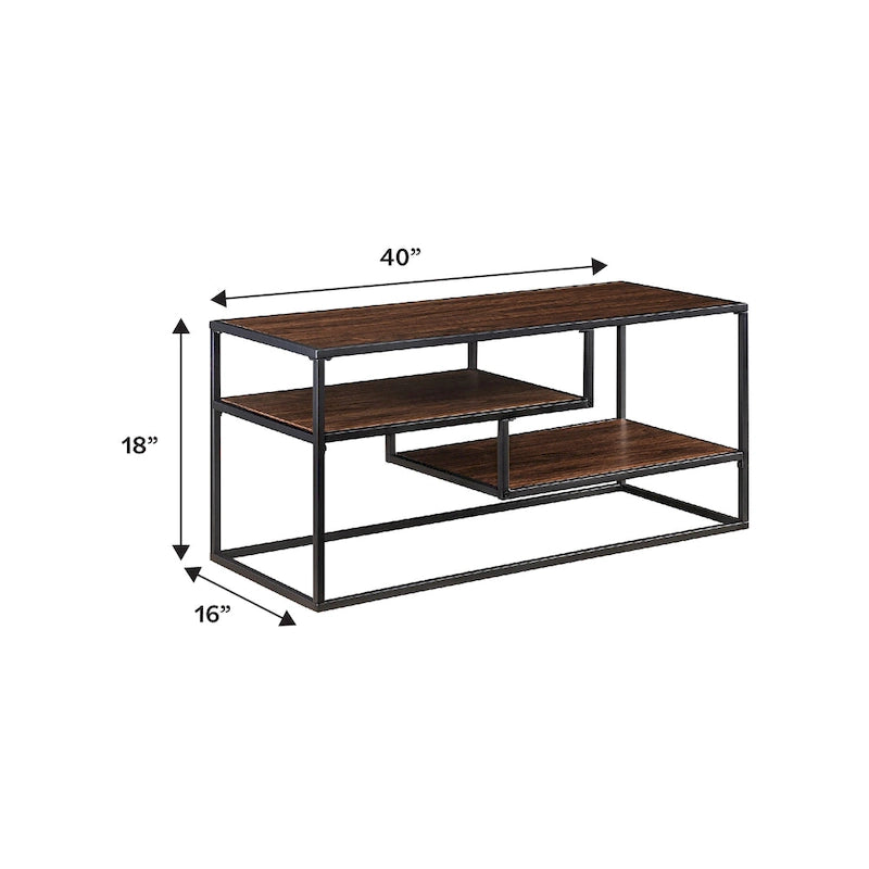 Modern TV Stand with Two Floating Shelves