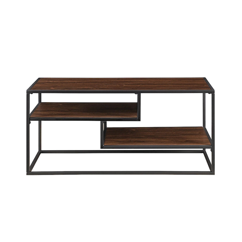 Modern TV Stand with Two Floating Shelves