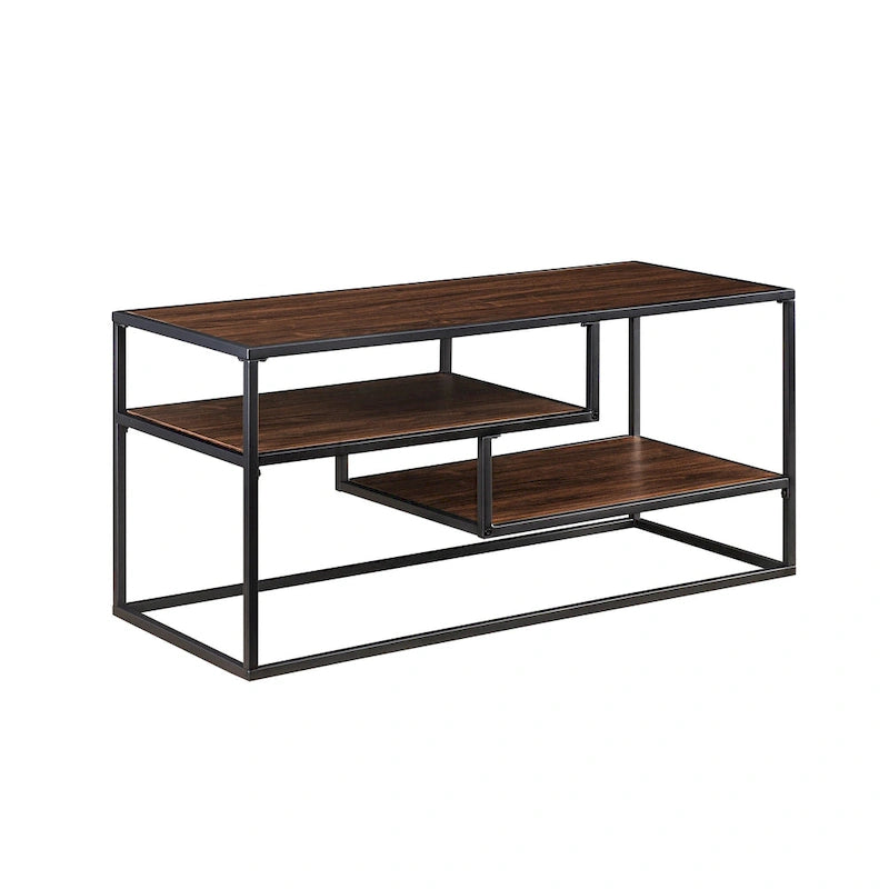 Modern TV Stand with Two Floating Shelves