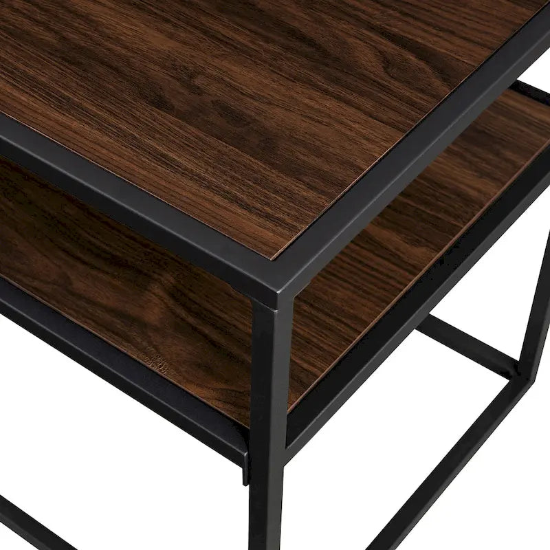 Modern TV Stand with Two Floating Shelves