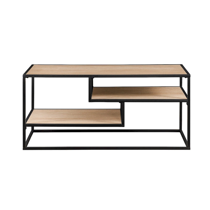 Modern TV Stand with Two Floating Shelves