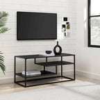 Modern TV Stand with Two Floating Shelves