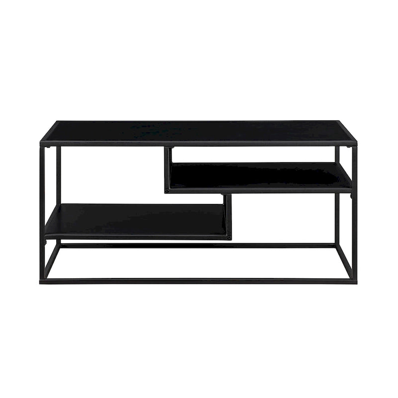 Modern TV Stand with Two Floating Shelves