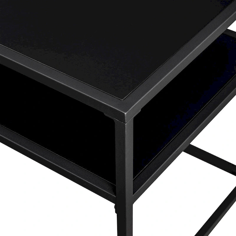 Modern TV Stand with Two Floating Shelves