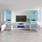 Modern Wall Unit Electric Fireplace Entertainment Center