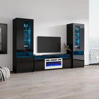 Modern Wall Unit Electric Fireplace Entertainment Center