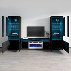 Modern Wall Unit Electric Fireplace Entertainment Center