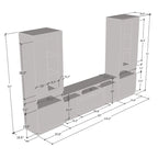 Modern Wall Unit Electric Fireplace Entertainment Center