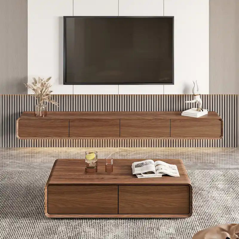 Wall-Mounted TV Stand with Storage