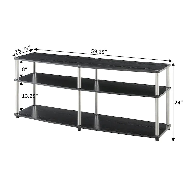3-Tier Open TV Stand for TVs up to 65 Inches