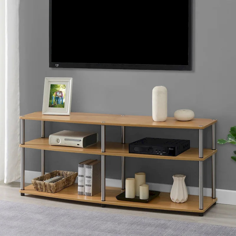 Offener TV-Ständer mit 3 Ebenen für Fernseher bis zu 65 Inches
