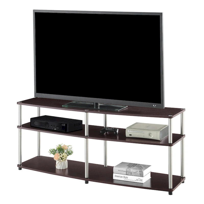 Offener TV-Ständer mit 3 Ebenen für Fernseher bis zu 65 Inches