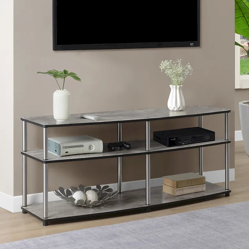 Offener TV-Ständer mit 3 Ebenen für Fernseher bis zu 65 Inches