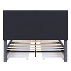 Upholstered Platform Bed with Four Underbed Drawers