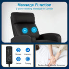 Schwarzer Relaxsessel aus Kunstleder mit 2-Punkt-Massage