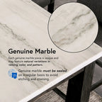 60-Inch Counter-Height Dining Table with Marble Top